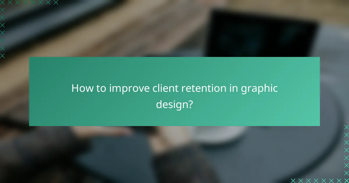 How to improve client retention in graphic design?