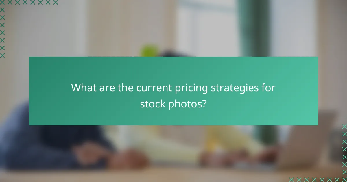 What are the current pricing strategies for stock photos?