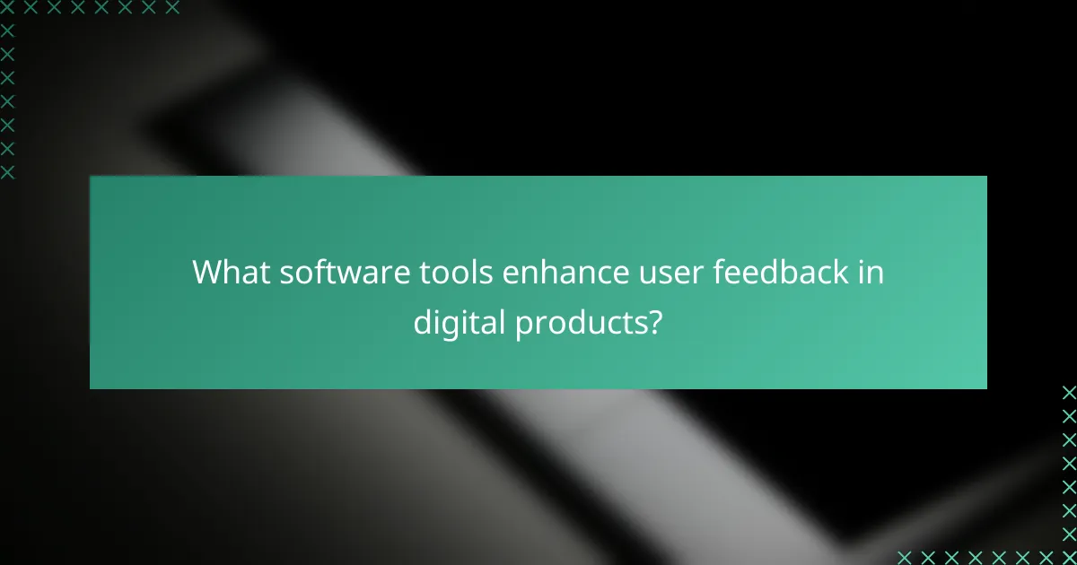 What software tools enhance user feedback in digital products?
