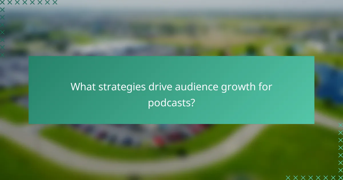 What strategies drive audience growth for podcasts?